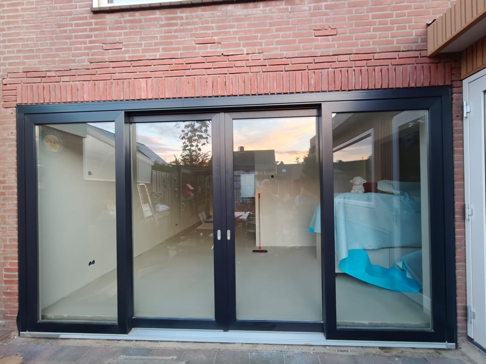 Nieuw kunststof Kozijn Dubbele Schuifpui, Ophalen, Kunststof, Nieuw, Buitendeur