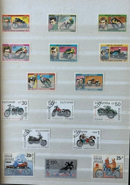 wereldalbum 03 - motoren, Verzenden, Gestempeld, Sport