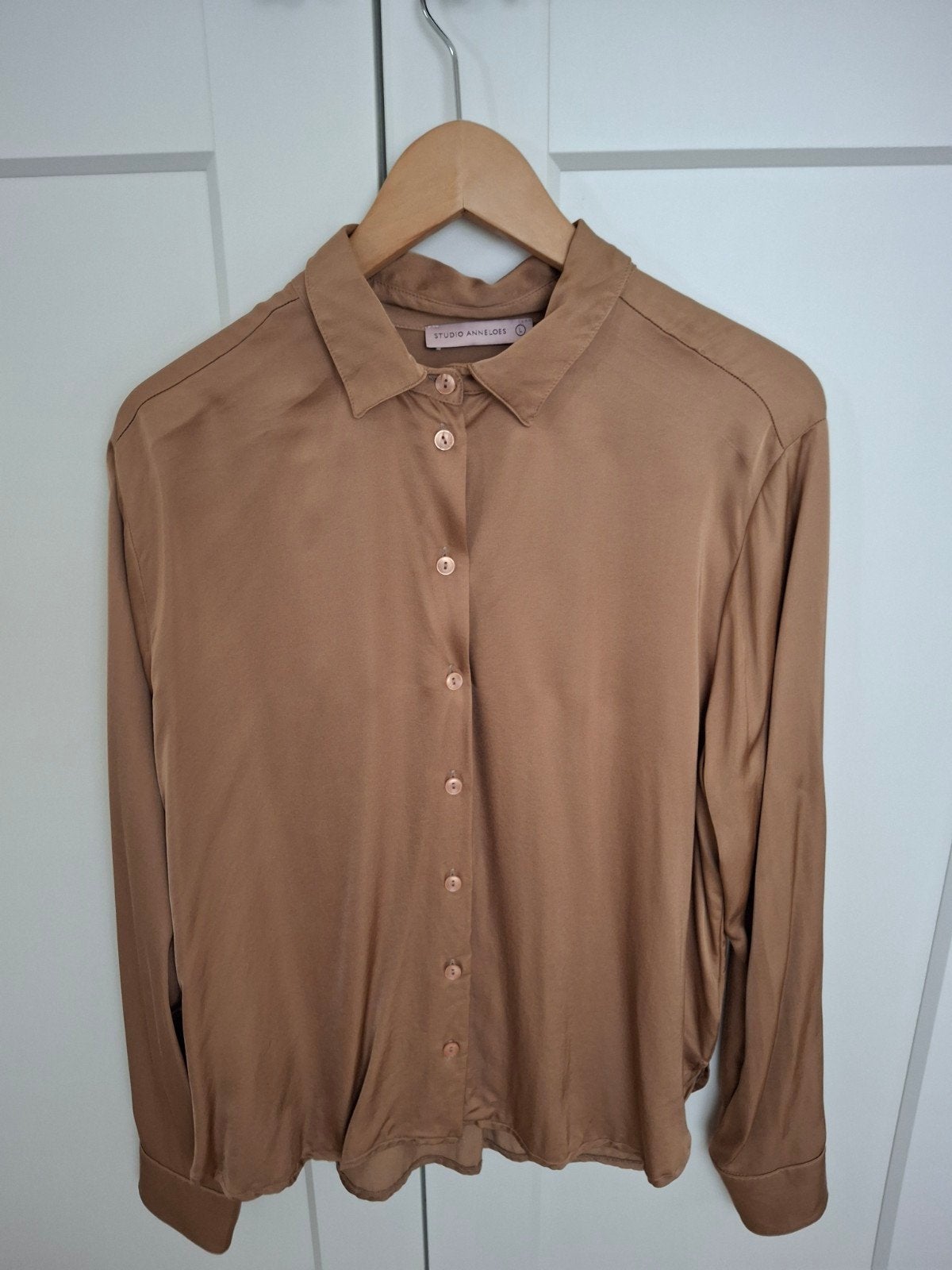 Studio Anneloes blouse mt L bruin Camel, Studio Anneloes, Bruin, Maat 42/44 (L), Ophalen of Verzenden