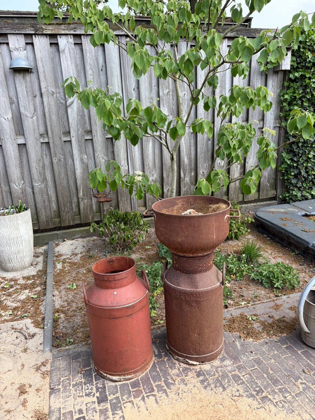 2 oude melkbussen, Antiek en Kunst, Curiosa en Brocante, Ophalen