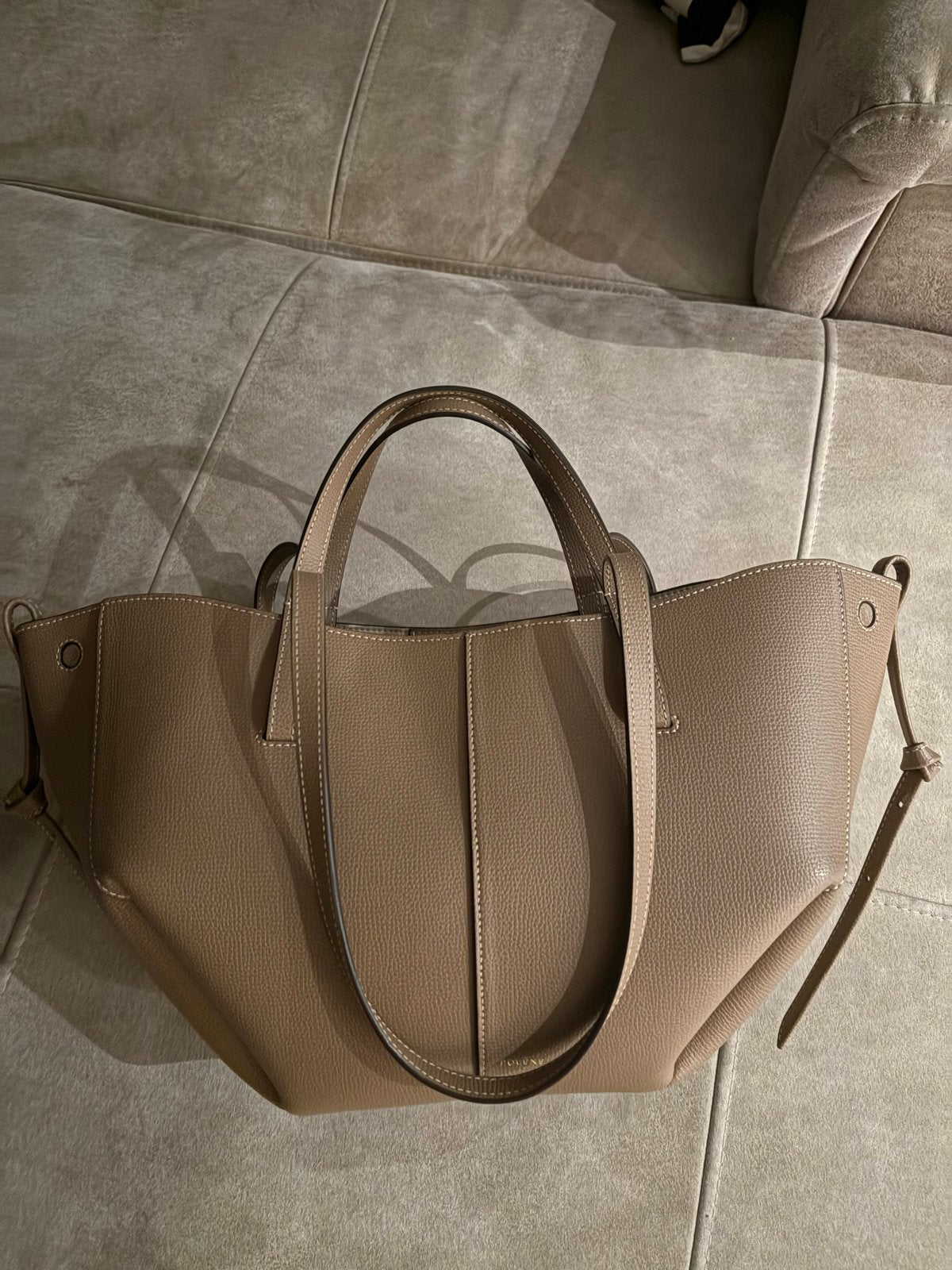 Polène Numéro Dix tas Cyme mini Root, Sieraden, Tassen en Uiterlijk, Ophalen of Verzenden, Zo goed als nieuw, Beige, Handtas