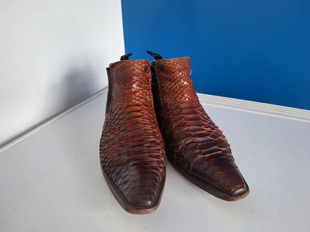 Roberto Botticelli schoenen in slangenleer, Bruin, Ophalen of Verzenden, Gedragen, Roberto Botticelli