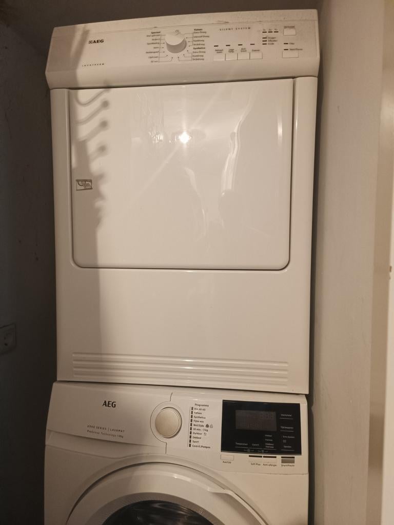 AEG Wasmachine en Droger Set - Perfect voor uw Wasruimte, 8 tot 10 kg, Ophalen of Verzenden, Gebruikt, 95 cm of meer