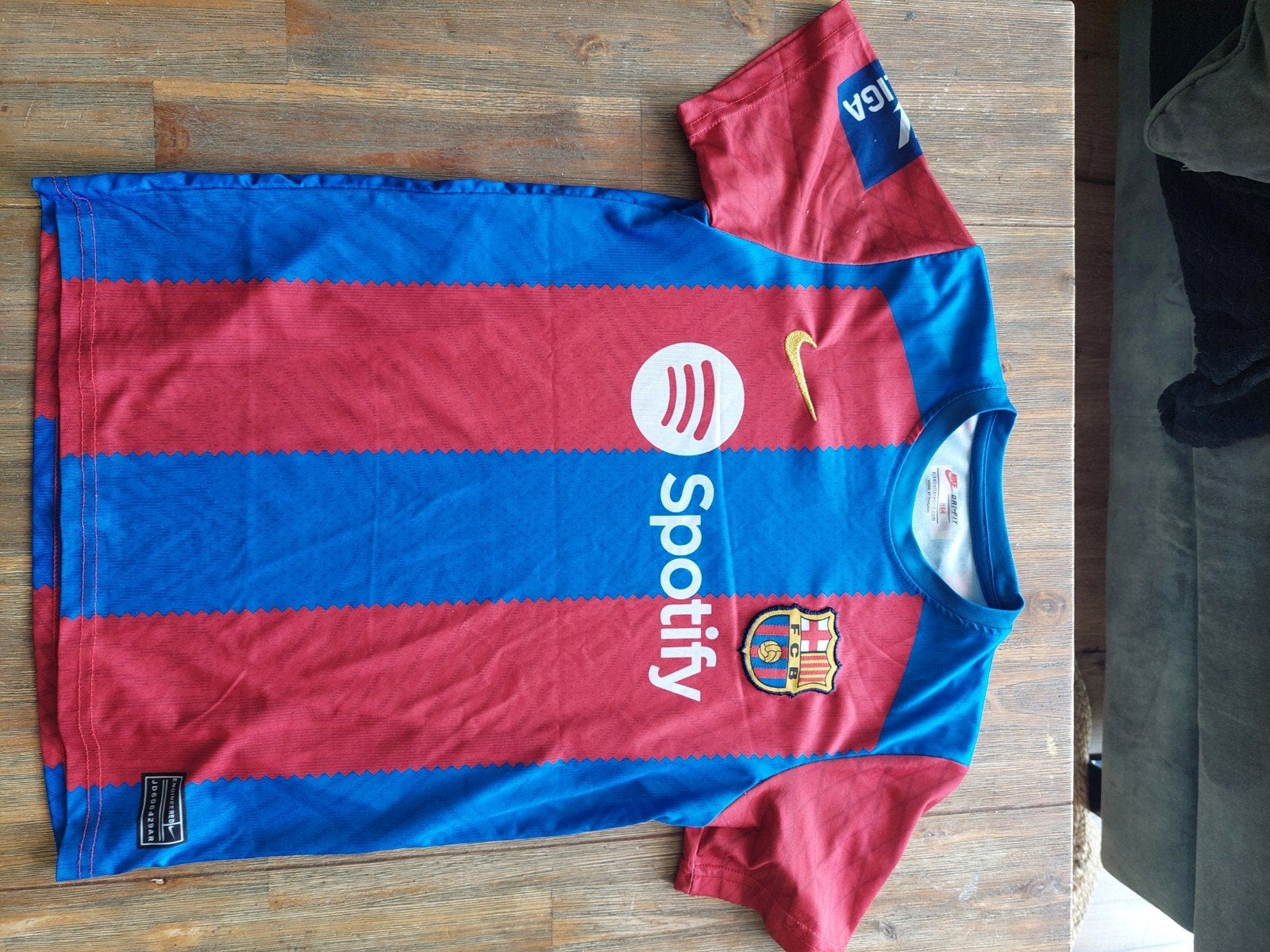 FC Barcelona Thuisshirt 2022/2023 Maat 164, Ophalen of Verzenden, Zo goed als nieuw, Nike, Jongen of Meisje