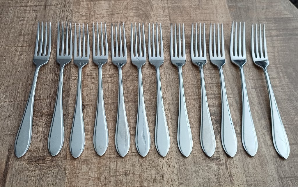 Gero Zilmeta Punt Filet vorken, Huis en Inrichting, Gebruikt, Gero, Los bestek, Ophalen of Verzenden