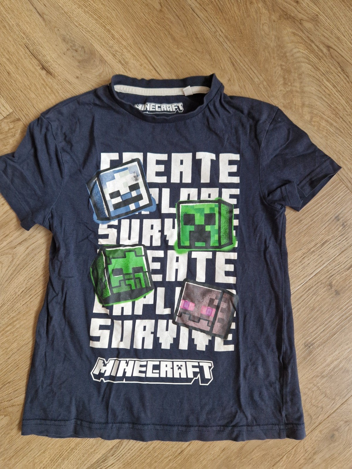 Minecraft T-shirt maat 134, Kinderen en Baby's, Gebruikt, Minecraft, Ophalen of Verzenden, Shirt of Longsleeve