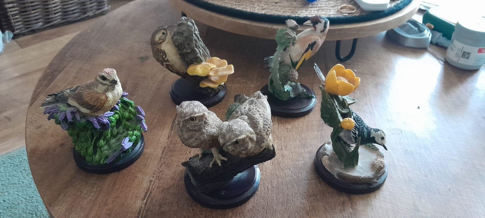 4 mooie Vogel beeldjes VOGELWERELD COLLECTIE, Ophalen of Verzenden, Zo goed als nieuw, Vogel, Beeldje of Figuurtje