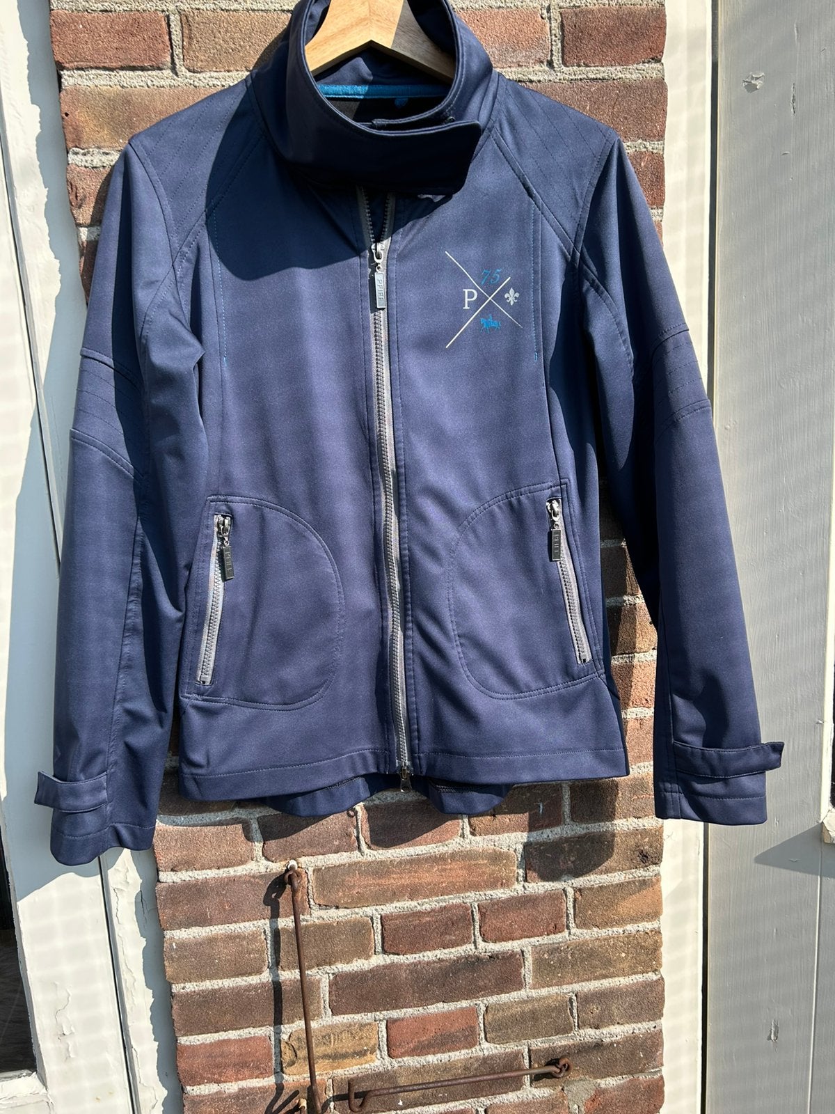 Softshell jas Pfiff maat M, Dieren en Toebehoren, Paardrijkleding, Blauw, Ritssluiting, Ophalen of Verzenden, Zo goed als nieuw