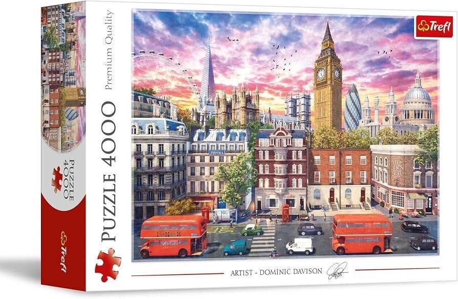 Trefl Legpuzzel Londen 4000 stukjes - Dominic Davison, Ophalen of Verzenden, Meer dan 1500 stukjes, Zo goed als nieuw, Legpuzzel