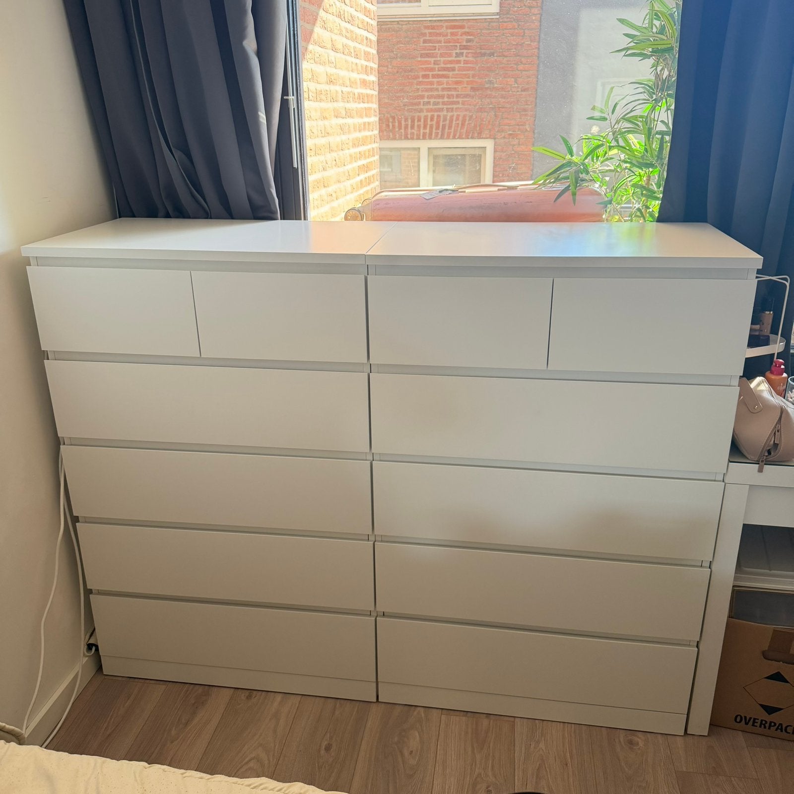 1x IKEA Malm ladekast wit 6 lades, Ophalen, 50 tot 100 cm, Zo goed als nieuw, 3 of 4 laden