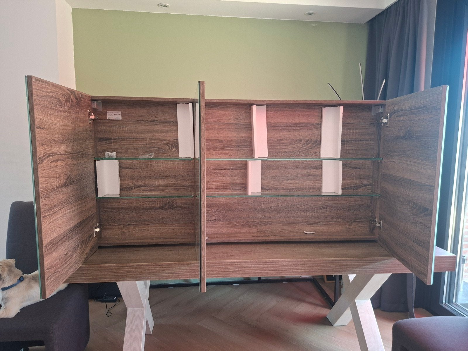 spiegelkast badkamer 150 breed NIEUW, Ophalen, Spiegelkast, 150 tot 200 cm, Minder dan 25 cm