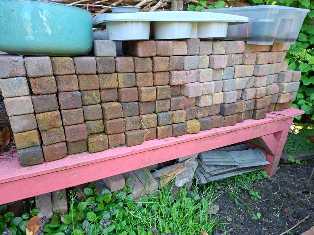 Waaltjes - Gebakken Bestrating voor Tuin en Terras, Ophalen, Gebruikt, Keramiek, Minder dan 20 cm