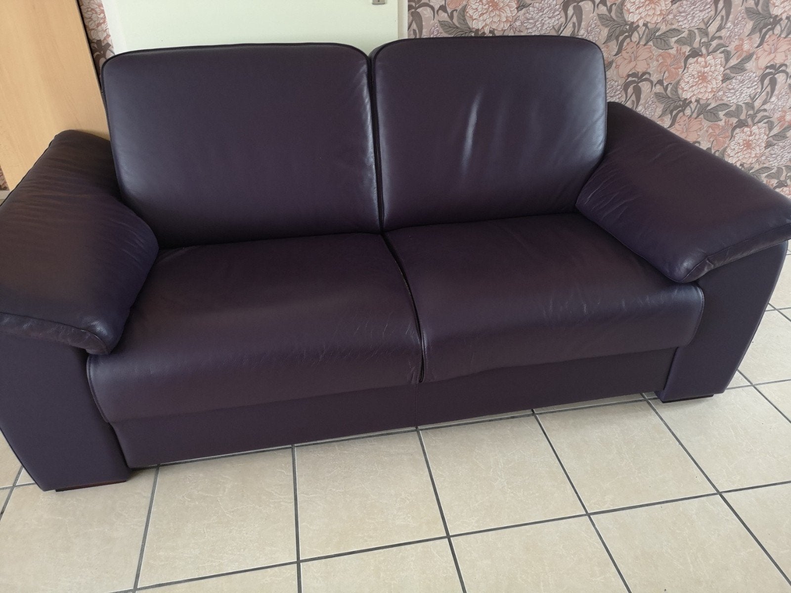 2x2 zits 1 x voeten bank als nieuw, Ophalen of Verzenden, Zo goed als nieuw, Tweepersoons, 90 cm