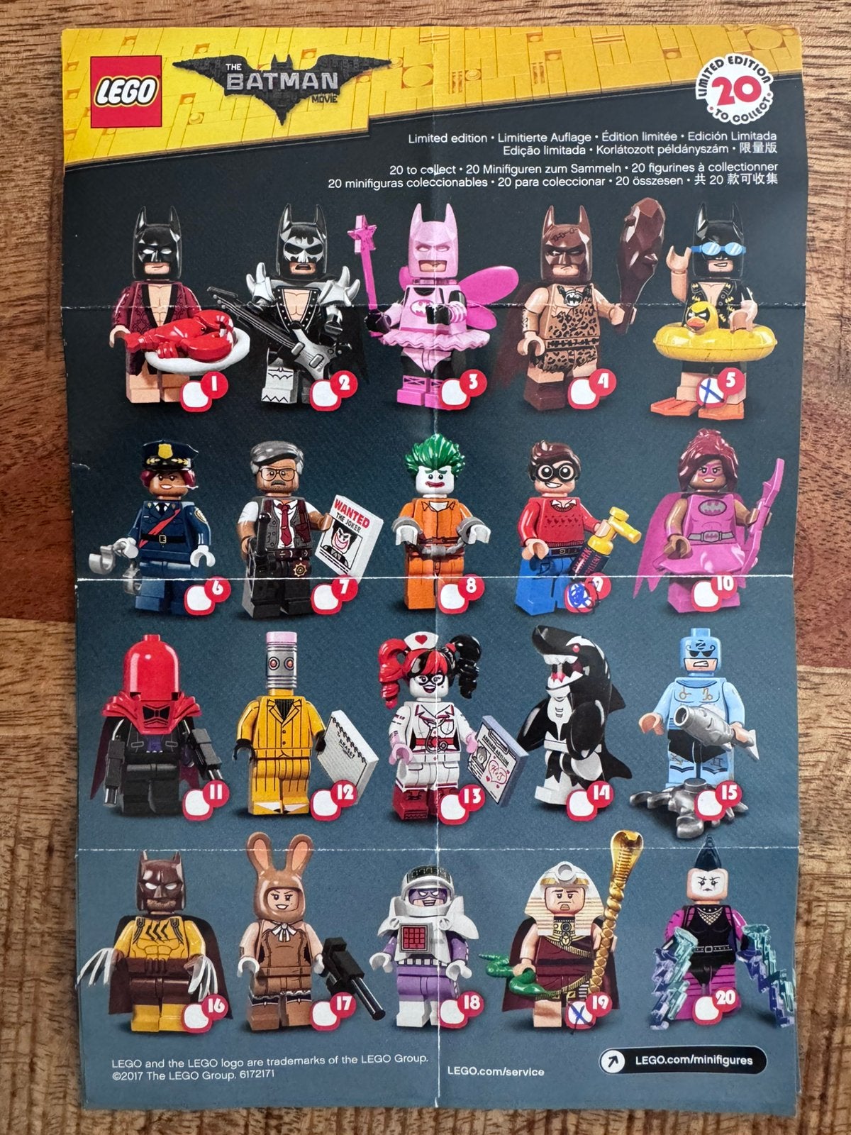 Lego Batman 9x limited edition minifigures (2017), Ophalen, Zo goed als nieuw