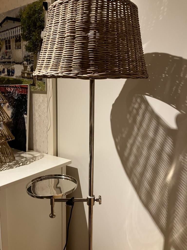 Riviera Maison Staande Lamp met Rotan Kap, Huis en Inrichting, Ophalen of Verzenden, Zo goed als nieuw