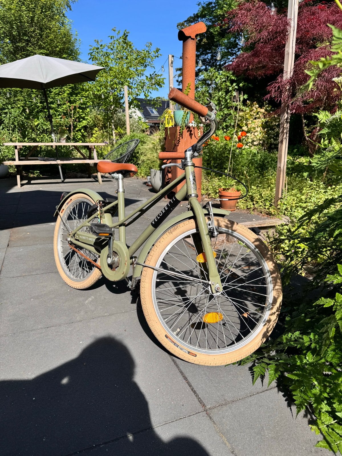 Veloretti fiets, olijfgroen, 24 inch, terugtraprem, Terugtraprem, Gebruikt, Minder dan 47 cm, Ophalen