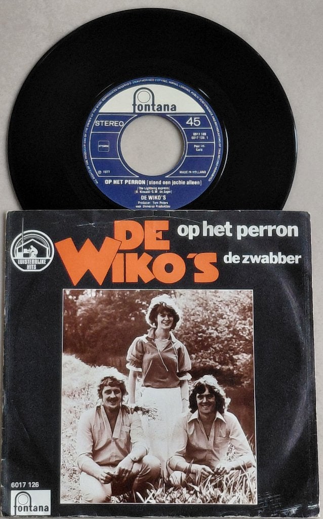 VINYL SINGLE DE WIKO'S - OP HET PERRON, Cd's en Dvd's, Gebruikt, Fotohoes, 7 inch, Ophalen of Verzenden