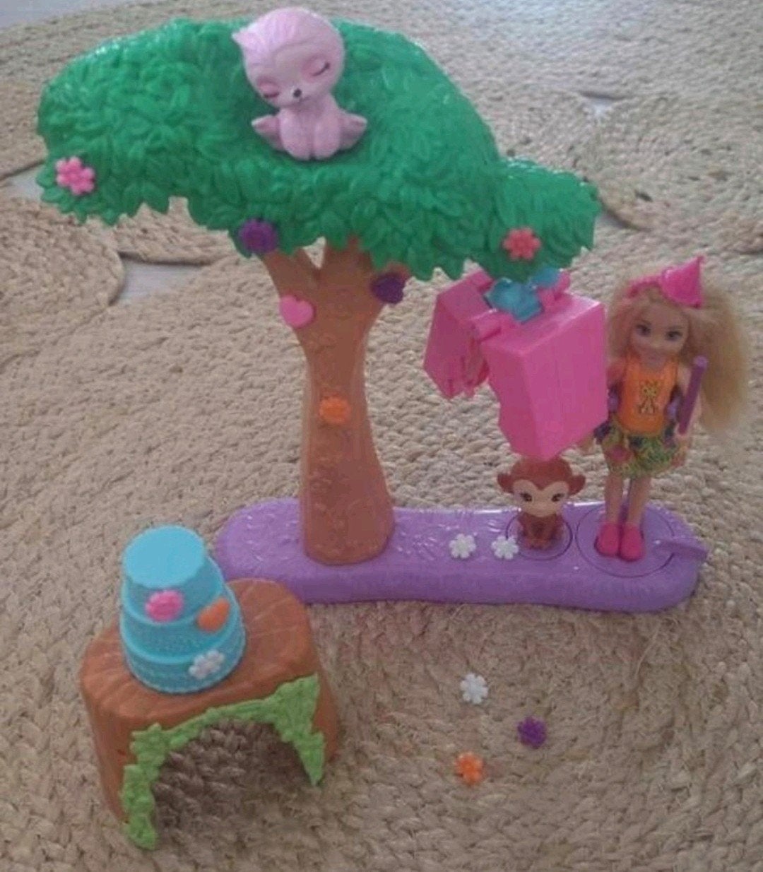 Barbie Chelsea verjaardag pinata speelset ZGAN, Ophalen of Verzenden, Zo goed als nieuw, Barbie
