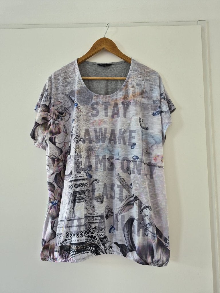 T-shirt MS Mode maat 2XL dames - grijs, Kleding | Dames, Maat 46/48 (XL) of groter, Ophalen of Verzenden, Zo goed als nieuw, Korte mouw
