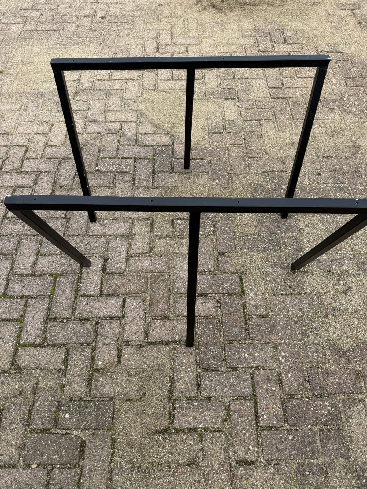 tafelpoten met zwart zeer modern, Ophalen of Verzenden, Zo goed als nieuw, Rond, 50 tot 100 cm
