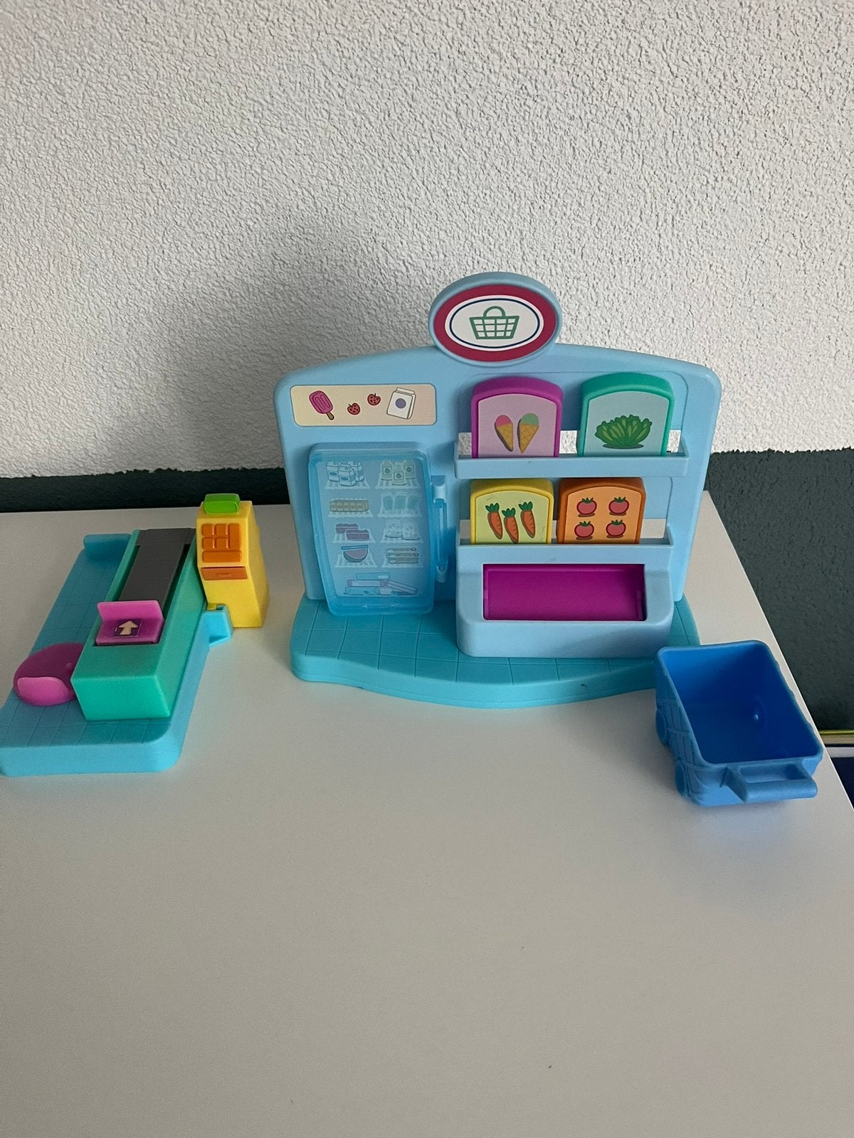 Peppa pig winkel met kar, Ophalen of Verzenden, Zo goed als nieuw