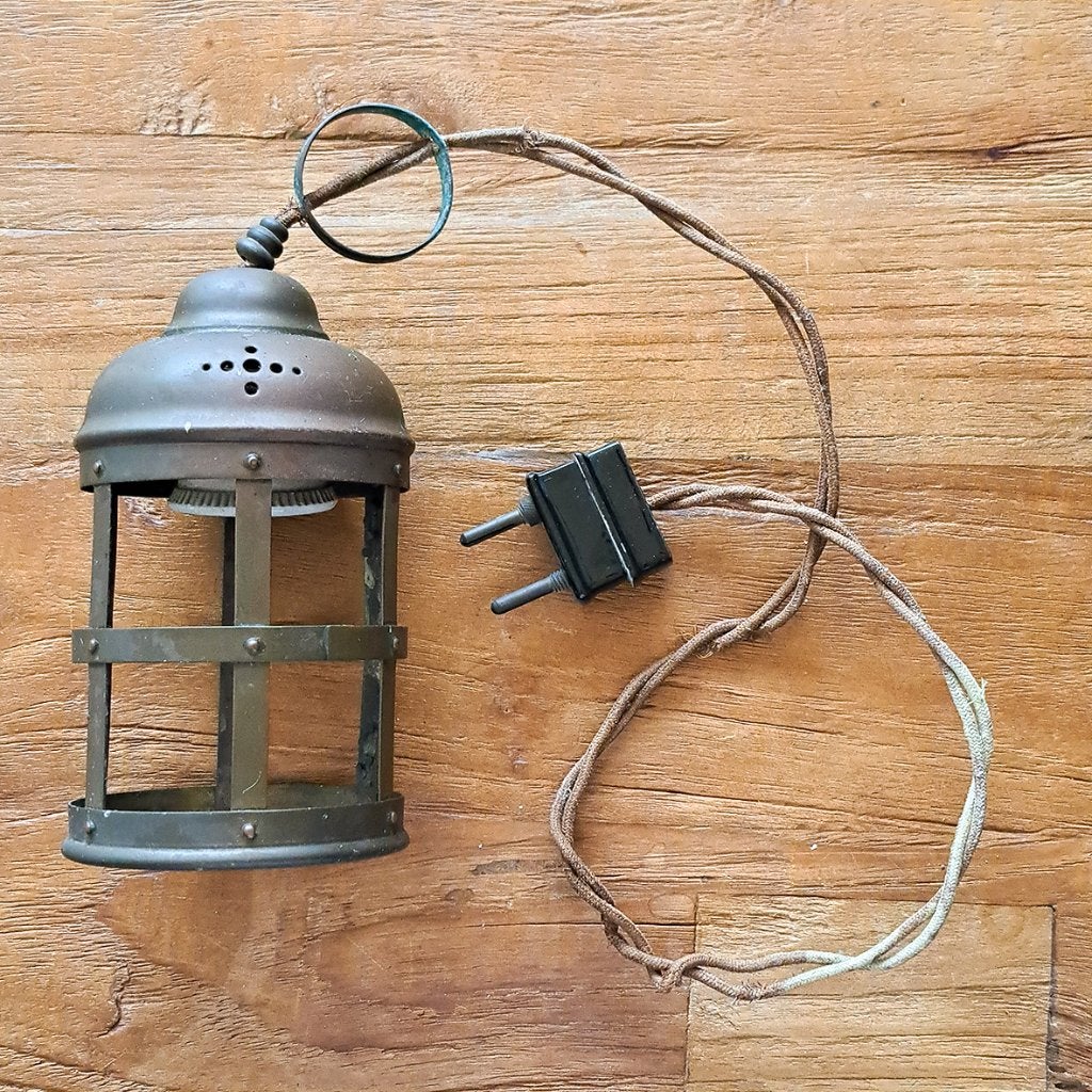 Oude retro/vintage kooilantaarn, scheepslamp, stallantaarn., Ophalen of Verzenden