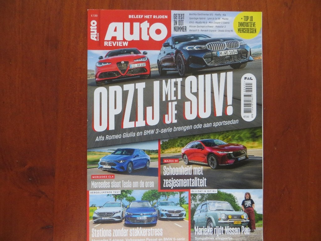 Auto Review 9 2025 Alfa Romeo Giulia Turbo Q4, BMW 330i xDr., Ophalen of Verzenden, Nieuw, Alfa Romeo