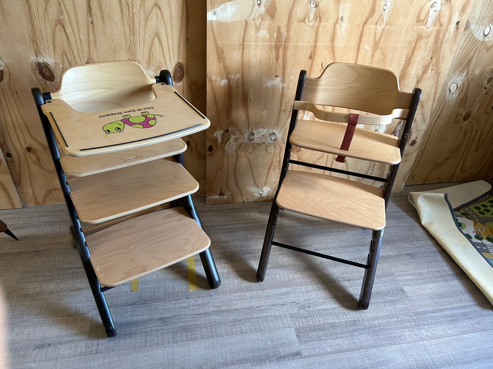 2x meegroeistoel / tripp trapp van Schilte ik ben dapper, Kinderen en Baby's, Kinderstoelen, Ophalen, Gebruikt, Meegroeistoel