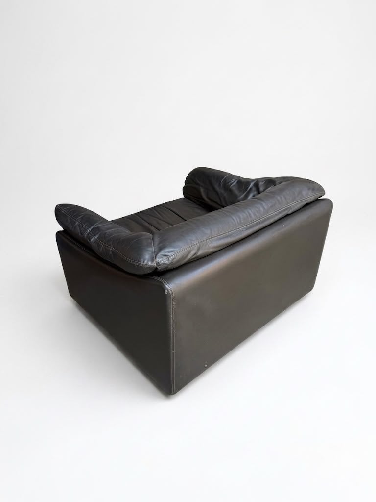 Jaren 70 bruin leren Leolux fauteuil, Ophalen, Leolux, Gebruikt, Leer
