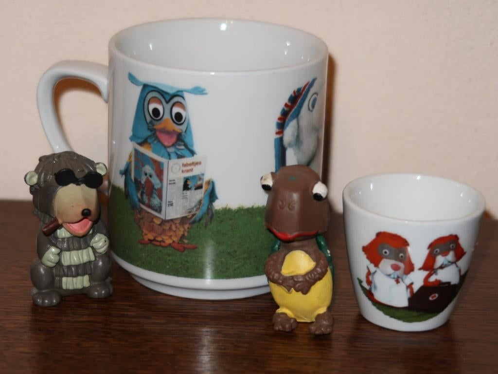 setje vintage Fabeltjeskrant verzamel items 1970’s-1980’s, Verzenden, Gebruikt, Tv