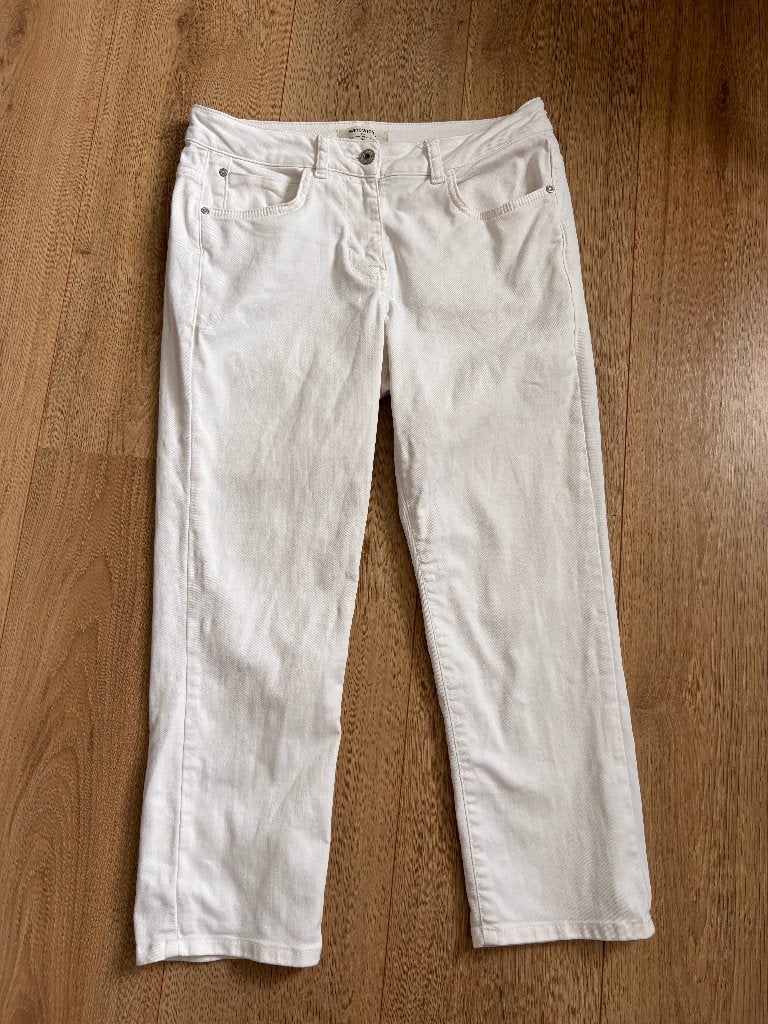 Witte capri broek van Sandwich, maat 38 - zo goed als nieuw, Maat 38/40 (M), Wit, Ophalen of Verzenden, Zo goed als nieuw