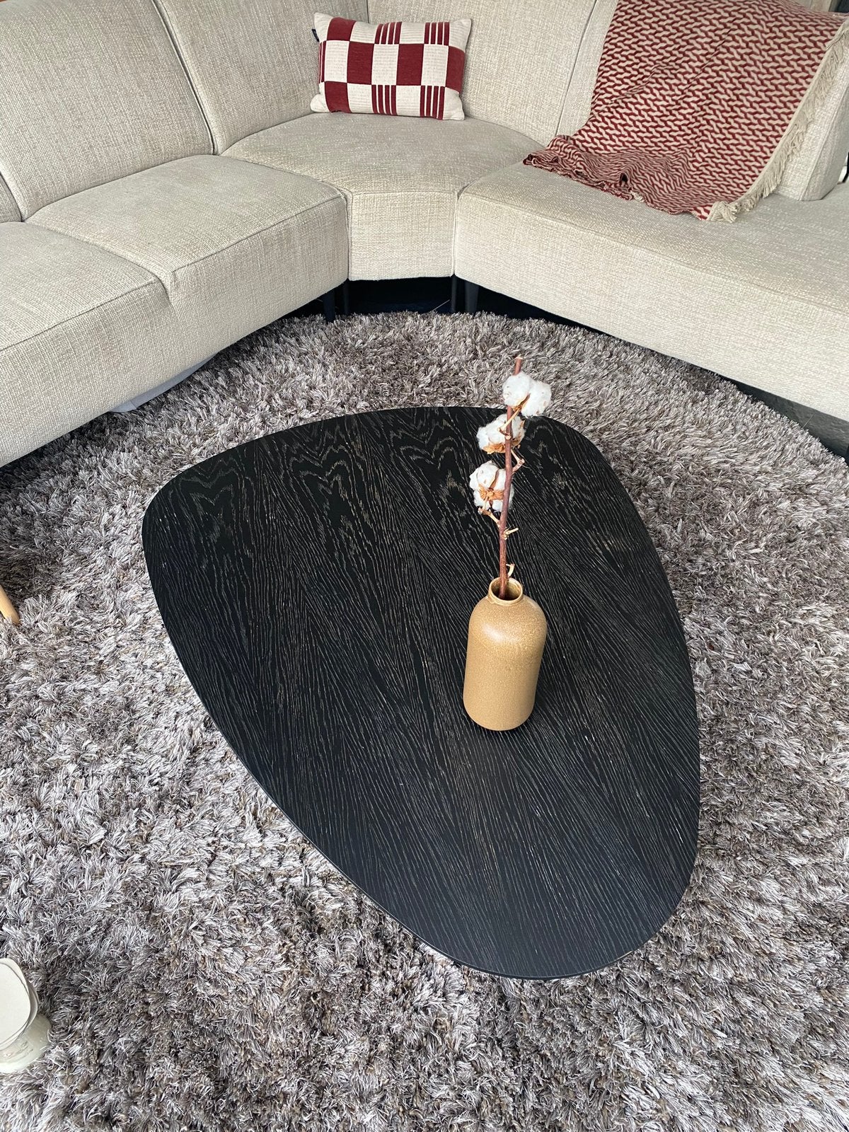 Salontafel zwart hout - Eleonora Moos, Ophalen, 100 tot 150 cm, 50 tot 100 cm, Zo goed als nieuw