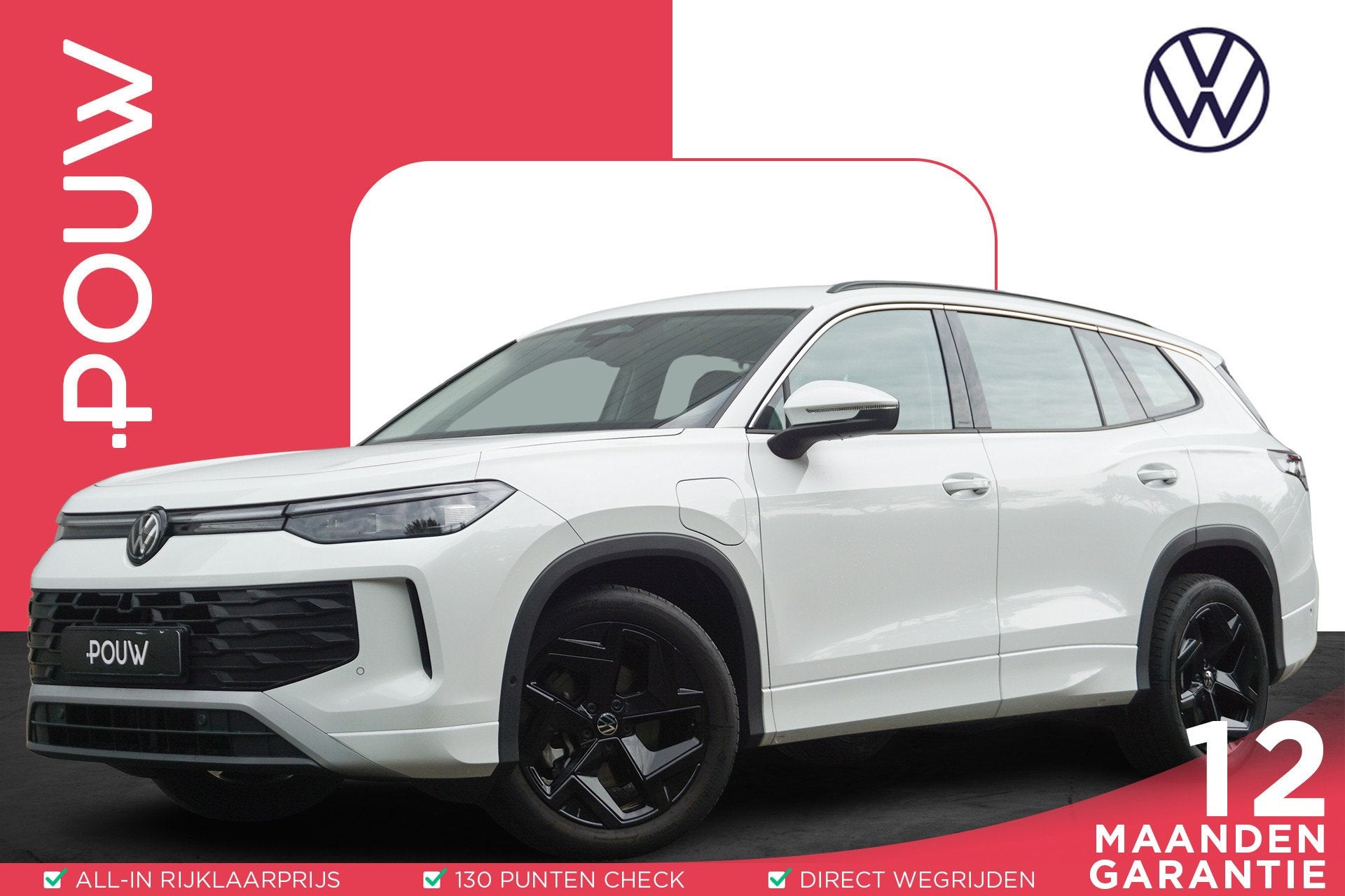 Volkswagen Tayron 1.5 eHybrid 204pk Life Edition | Trekhaak, 12 maanden, Stof, 4 cilinders, 150 min