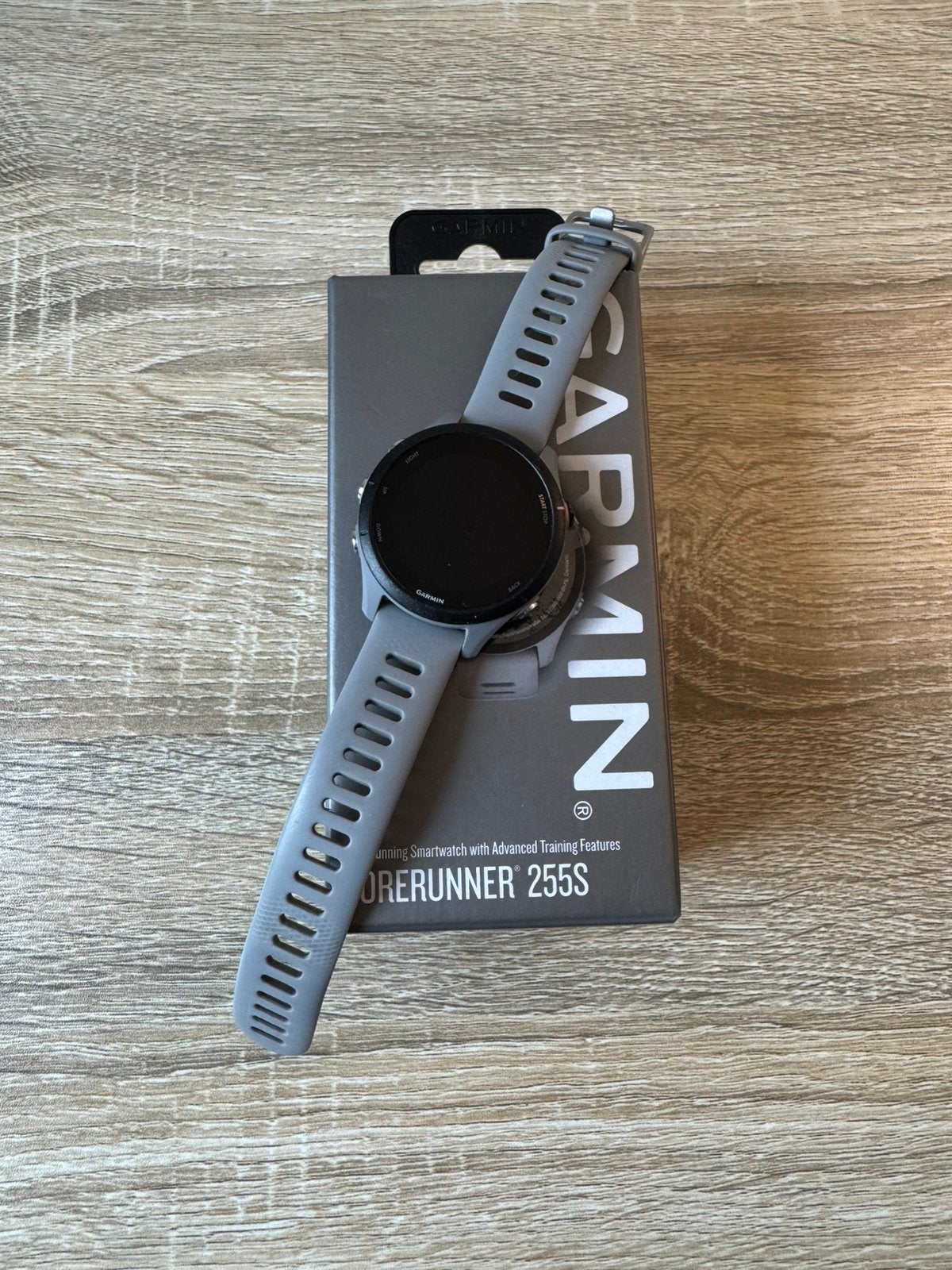Garmin Forerunner 255S grijs – compleet in doos + factuur, Zwart, Ophalen of Verzenden, Zo goed als nieuw, Waterdicht