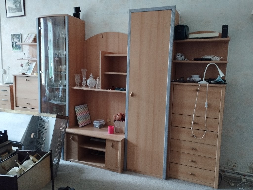 wandmeubel, Huis en Inrichting, Kasten | Wandmeubels, Ophalen, Gebruikt, 200 cm of meer, 300 cm of meer