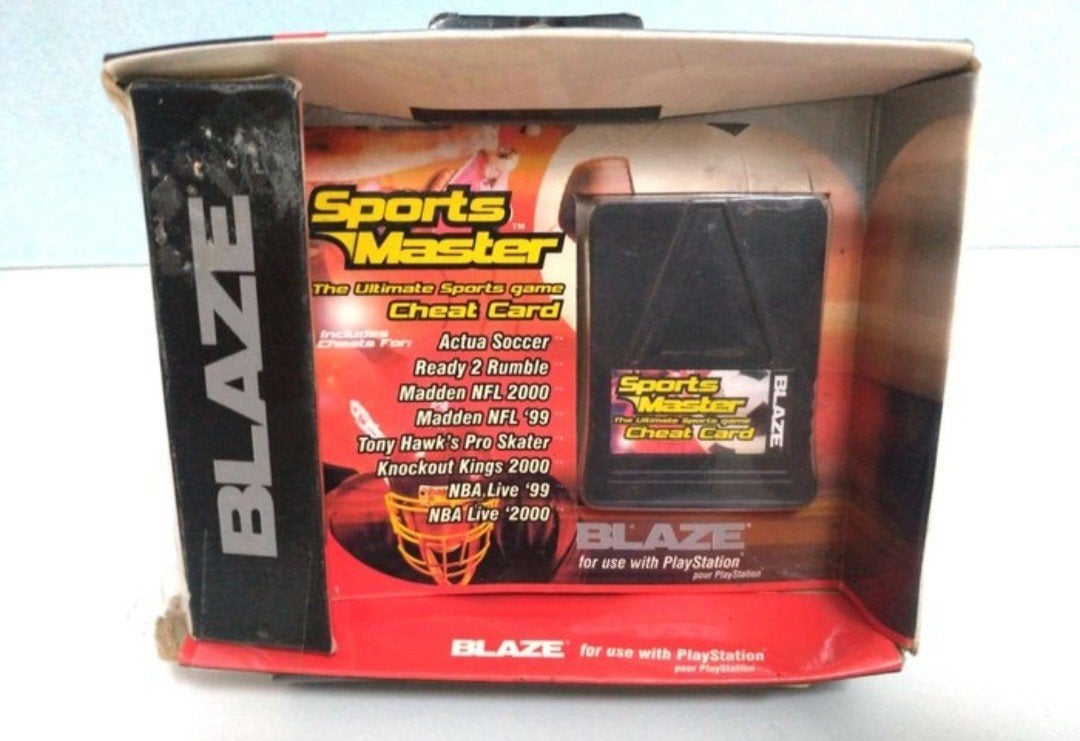 Blaze Sports Master Cheat Card voor PlayStation, Spelcomputers en Games, Games | Sony PlayStation 1, Gebruikt, 1 speler, Eén computer