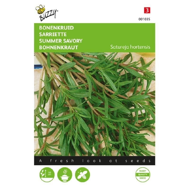 Buzzy Seeds Bonenkruid eenjarig kruidenzaden - nieuw, Ophalen of Verzenden, Voorjaar, Volle zon, Zaad