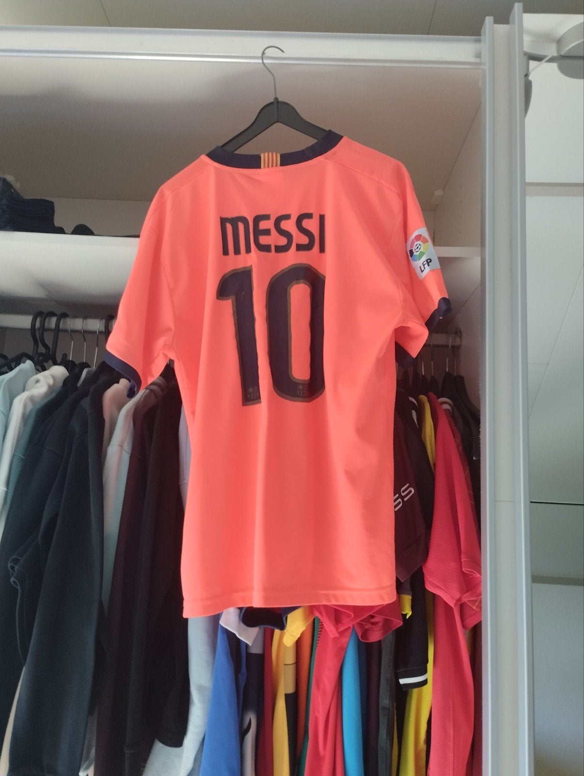 FC Barcelona Messi 10 Shirt - Oranje, Maat S, Ophalen of Verzenden, Gebruikt, Shirt