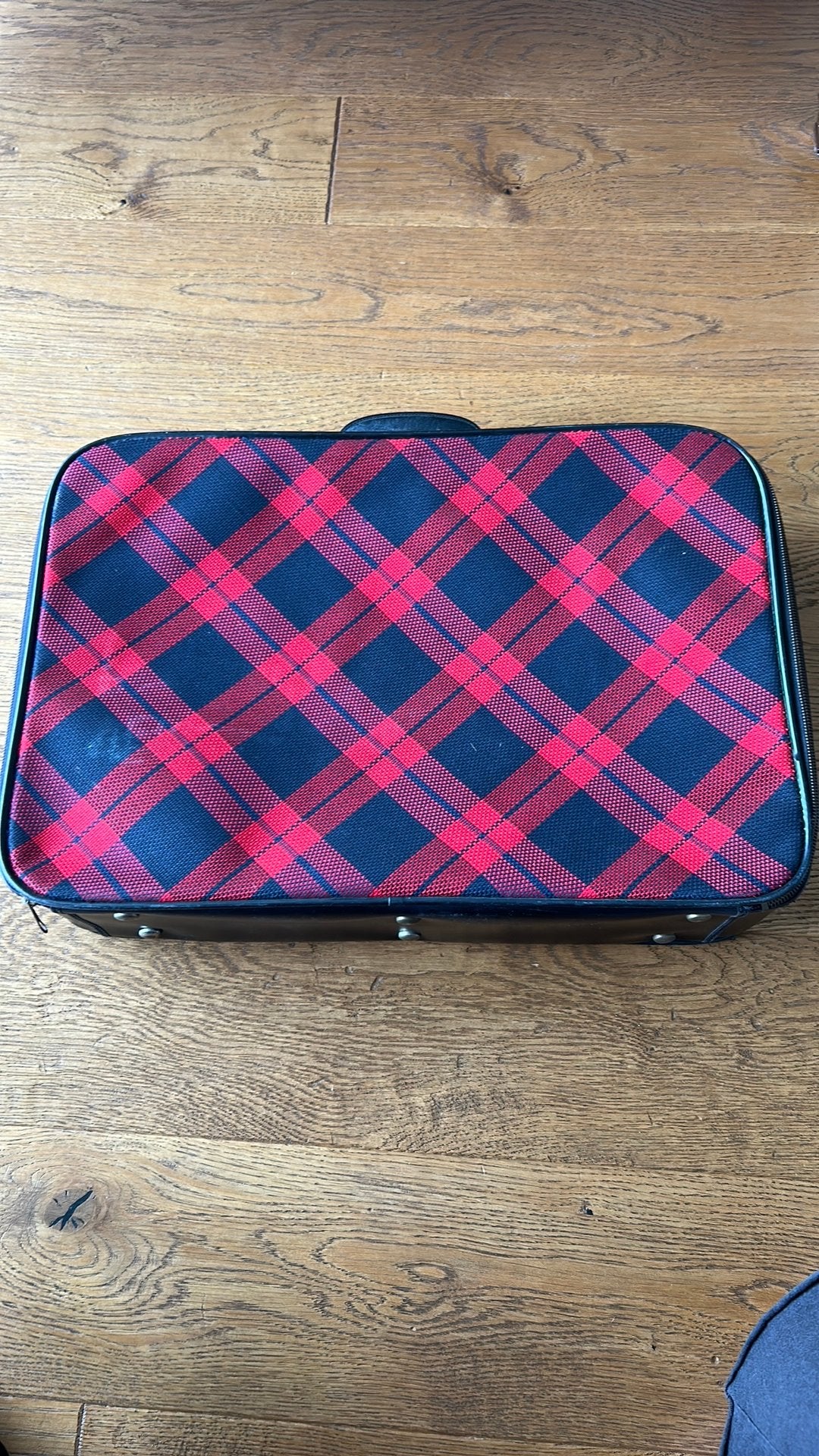 Vintage kuntstof/stoffen koffer 50x35x12 cm, Verzenden, Gebruikt, Minder dan 50 cm, Minder dan 35 cm