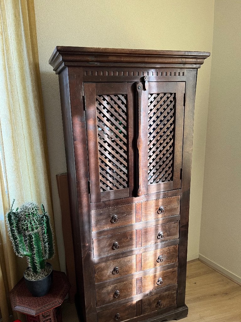 Indonesische kast teakhout, Ophalen of Verzenden