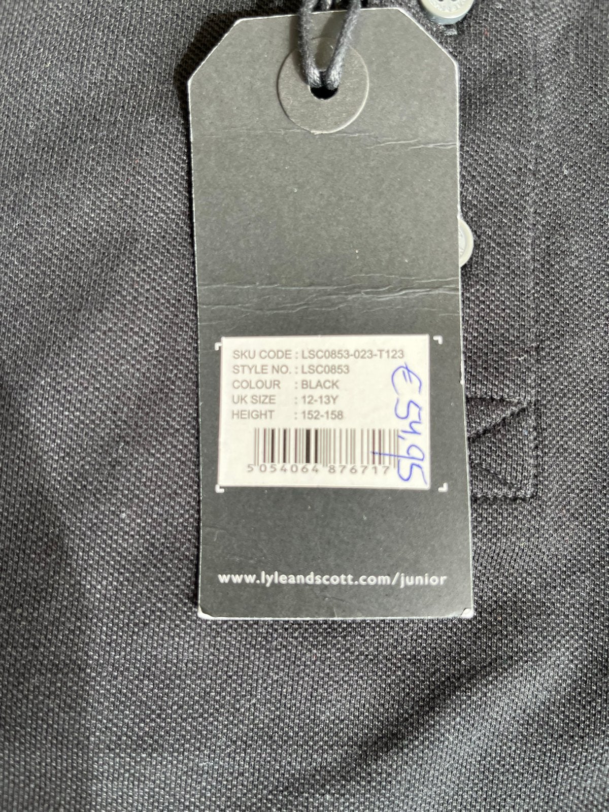 Nieuw Lyle & Scott Polo Shirt Zwart - Maat 152/158, Ophalen of Verzenden, Nieuw, Jongen of Meisje