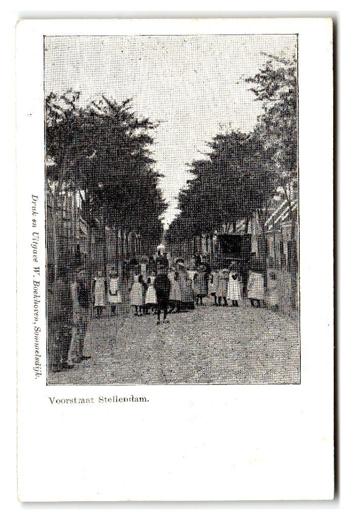 Stellendam, Voorstraat, Verzamelen, Ansichtkaarten | Nederland, Verzenden, Voor 1920, Ongelopen, Zuid-Holland