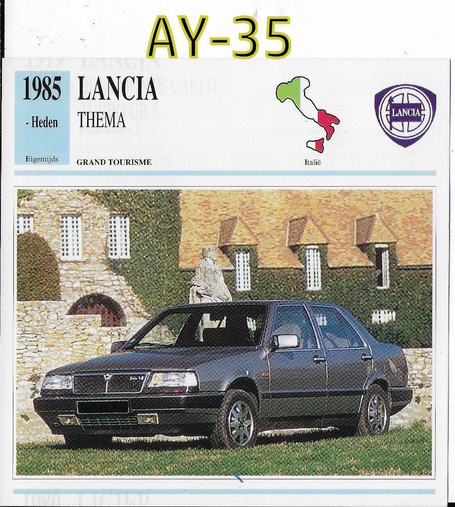 Ay-35 autokaart - lancia thema 1985 / -, Ophalen of Verzenden, Zo goed als nieuw, Auto's