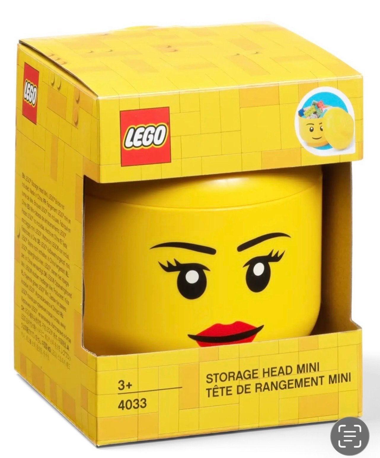 Lego Storage Head Mini - Meisje (4033), Lego, Overige typen, Nieuw, Ophalen of Verzenden
