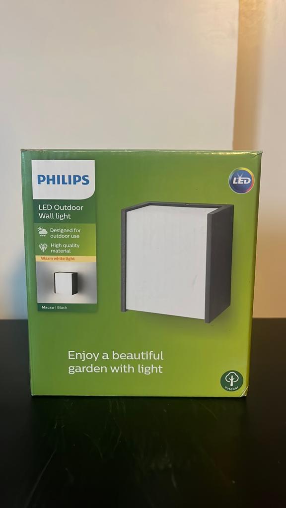 Philips buitenlamp Macaw Zwart, Ophalen of Verzenden, Nieuw