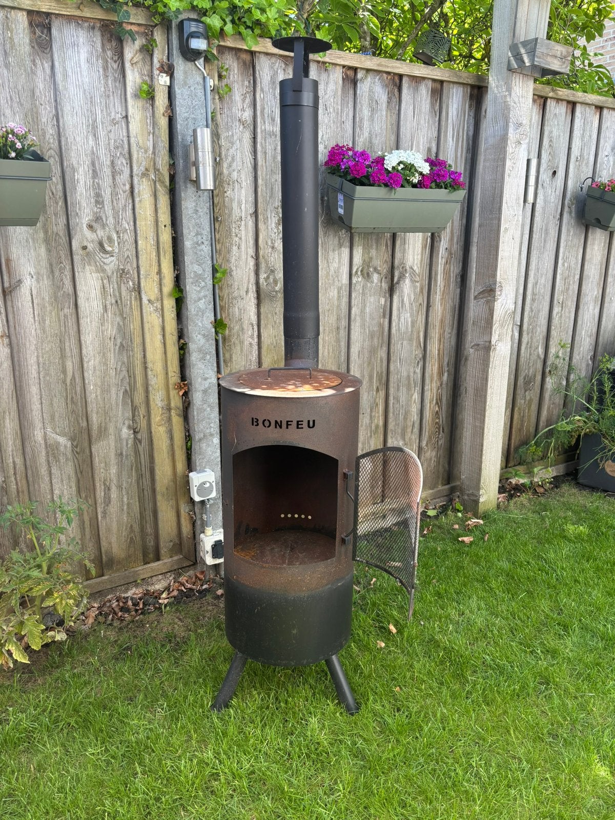 Houtkachel, Tuin en Terras, Ophalen of Verzenden, Zo goed als nieuw
