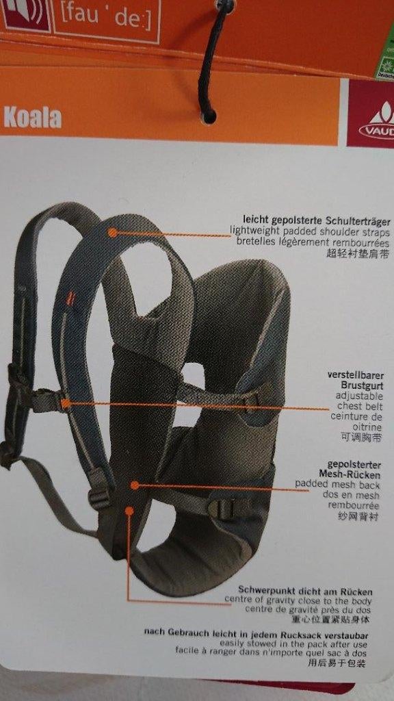 Rugdraag Koala, Vaude merk, Kinderen en Baby's, Ophalen of Verzenden, Nieuw