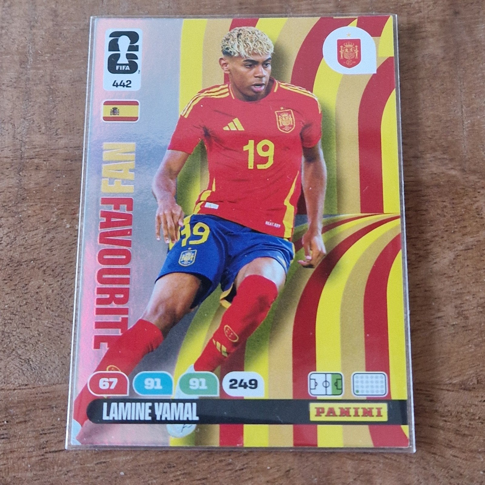 Panini FIFA 442 Lamine Yamal Spelerskaart, Ophalen of Verzenden, Zo goed als nieuw, Buitenlandse clubs, Spelerskaart