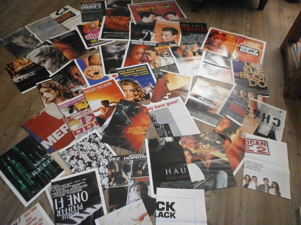 grote set xl hitkrant film posters jaren 90 en zero,s  45x, Verzenden, Zo goed als nieuw, A1 t/m A3, Film en Tv