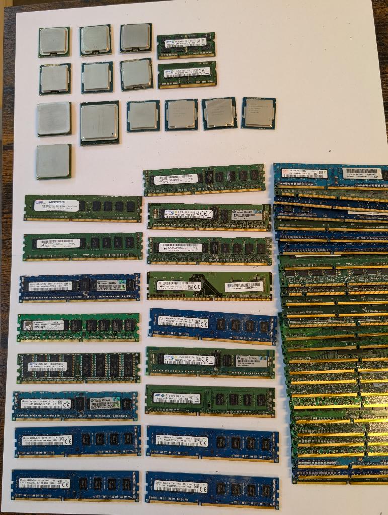 Geheugen 40x bankjes en processors, Gebruikt, Overige soorten, Ophalen of Verzenden, Desktop